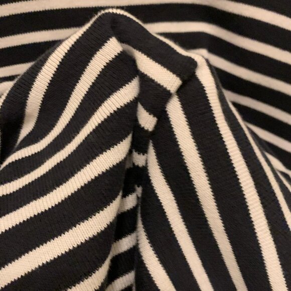 Vince Women's Blue White Stripes Long Sleeve Sweater Top Size Large - Picture 3 of 5